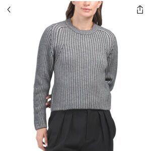 Naadam wool and cashmere blend gray crewneck sweater